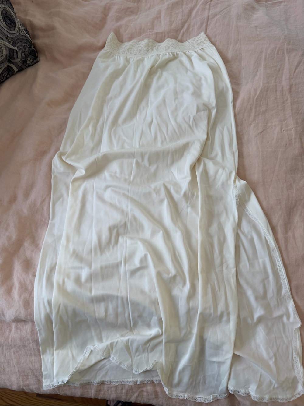Classic White Half Slip with Lace Trim